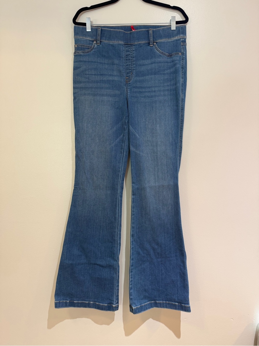 Spanx Flare Jeans medium wash pull on slimming women’s XL